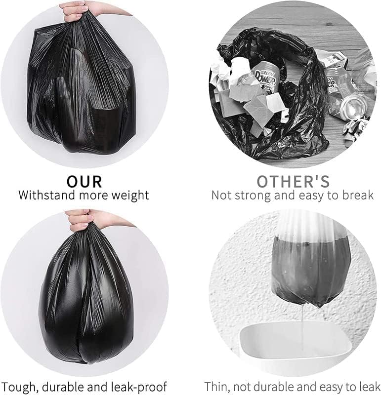Black Garbage Bags for Dustbin | 180 Pcs | Medium 19 X 21 Inches | 30 Pcs x Pack of 6